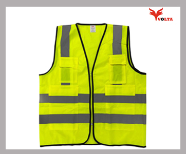 REFLECTIVE FABRIC VEST WITH ZIPPER 120 Gsm