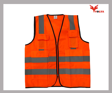 REFLECTIVE FABRIC VEST WITH ZIPPER 120 Gsm